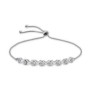 Giani Bernini Cubic Zirconia XO Hugs & Kisses Bolo Bracelet Sterling Silver NEW